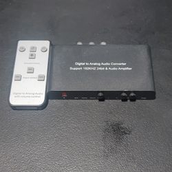 Digital To Analog Audio Converter W/ Remote