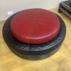 Black/ Red Ottoman 