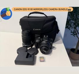 Canon EOS R100 Mirrorless Camera Bundle | 2 Lenses | Bag | SD Card | Like New📸