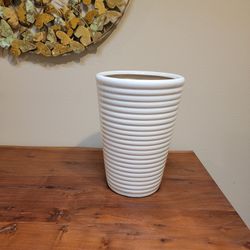 Brand New 14" Tall White Flower Vase