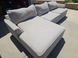 Dahlia 2-Piece Left-Facing Sectional in Stone Gray