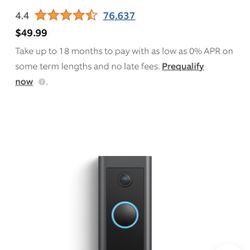 New Ring Camera /wired 