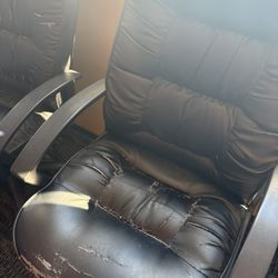 9 Black Vinyl, Office Chairs FREE