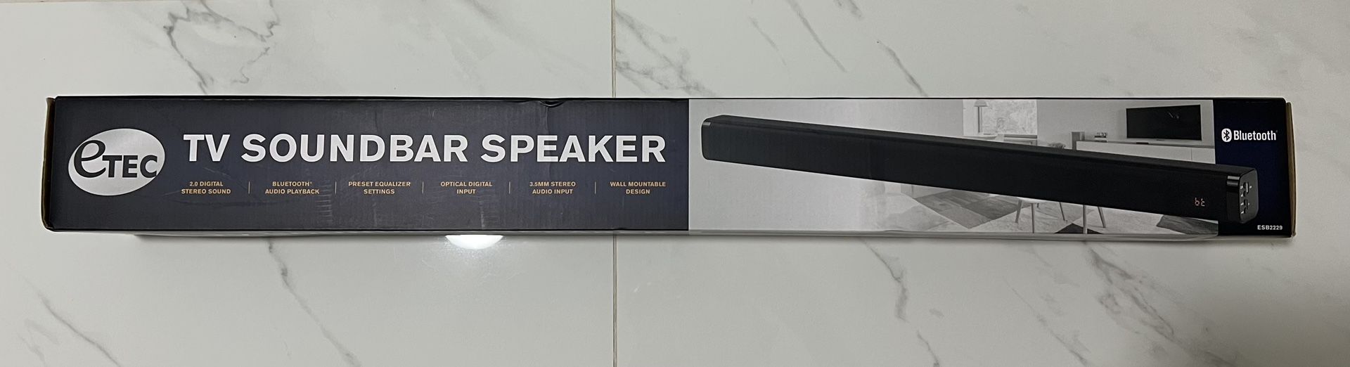Etec tv soundbar speaker ESB2229 2.0 With Bluetooth