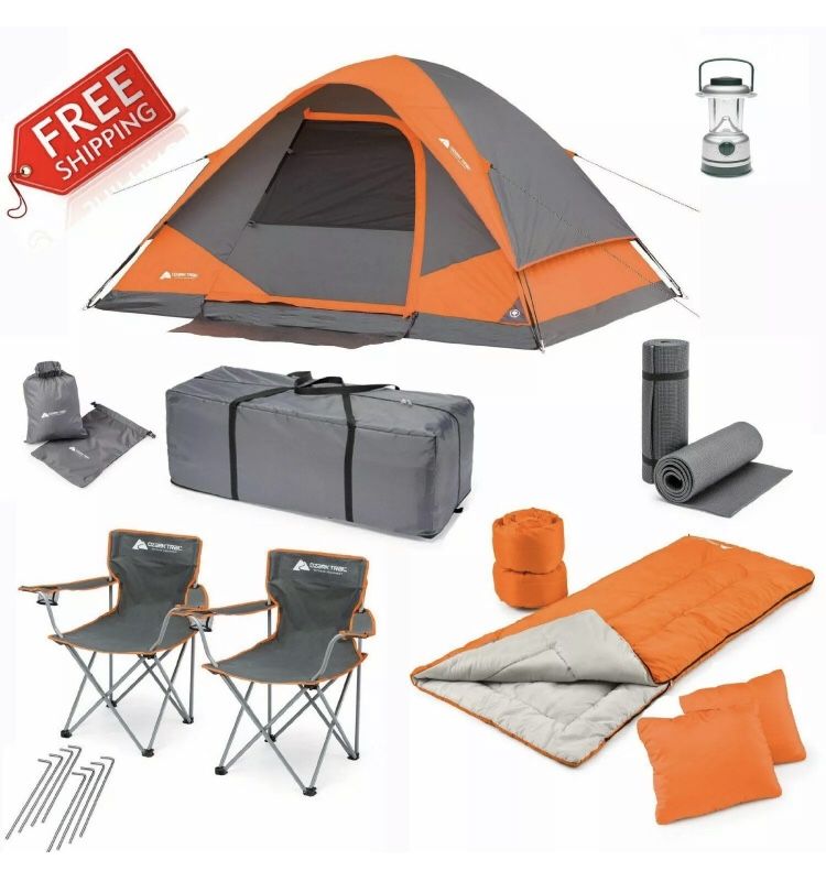Ozark Trail WMT9752C 22 piece Camping Combo Set - 4 Person Tent