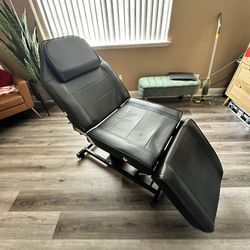 BarberPub Salon SPA Massage Bed Tattoo Chair Facial Adjustable Table Beauty Equipment 0100 (Black)