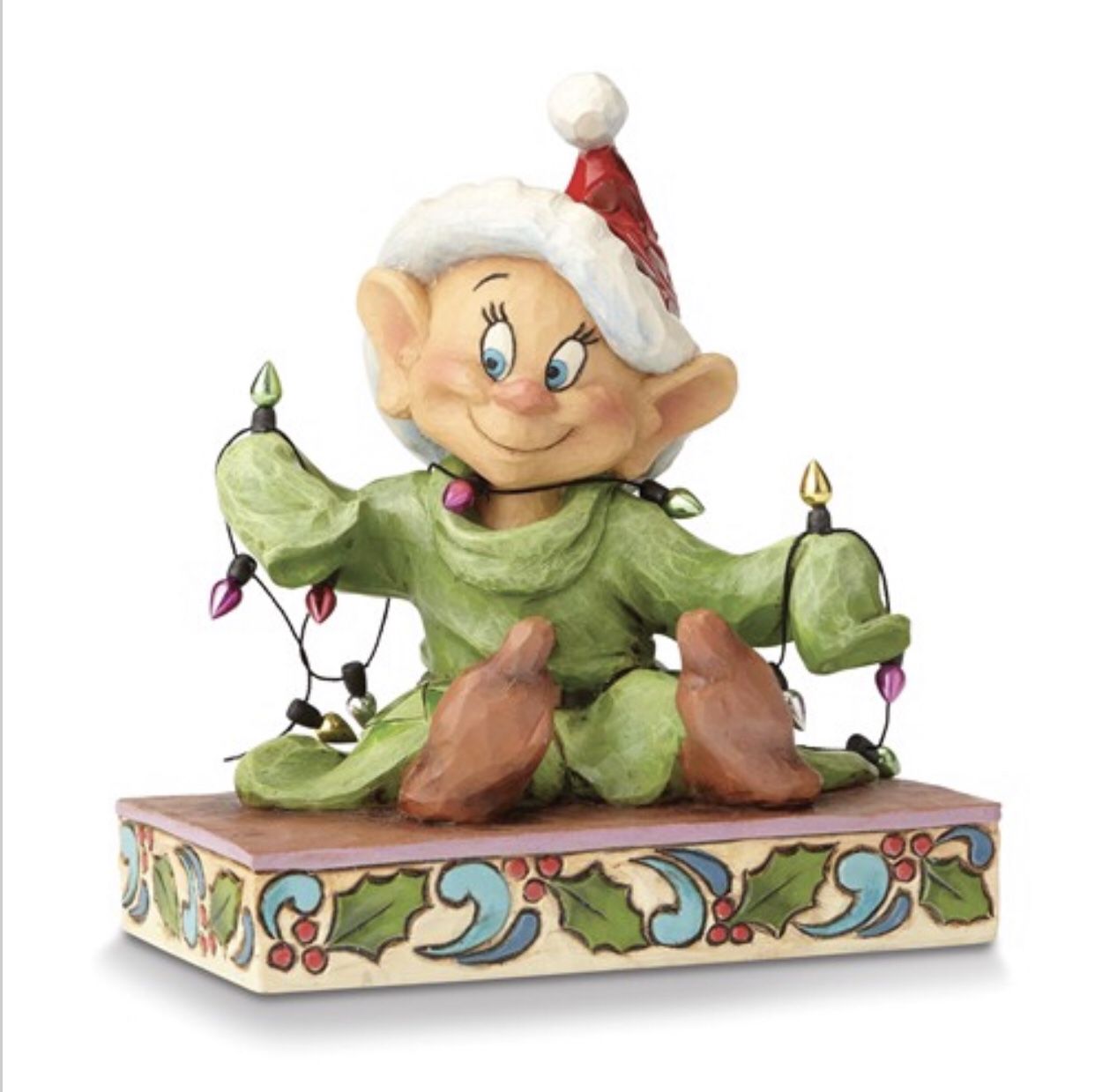 Disney Traditions Dopey With Christmas Lights Figurine