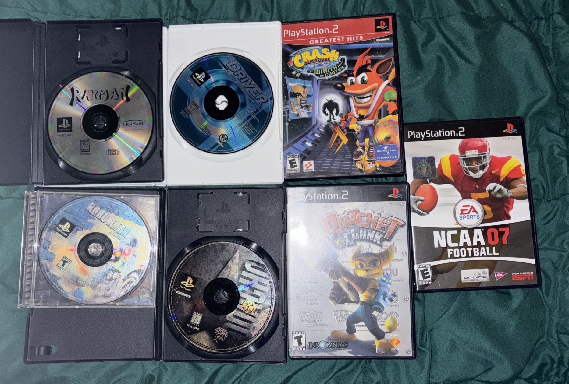 PlayStation Game Lot Of 7 Untested Ps1 & PS2 Games