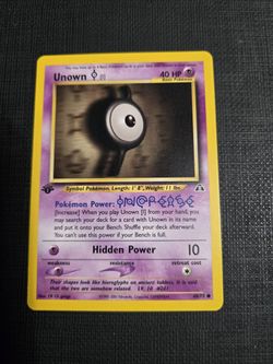 Unown I first 1st edition Neo discovery Pokemon card