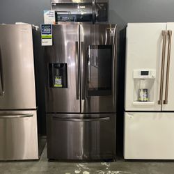 Samsung Black Stainless Steel Bottom Freezer Refrigerator With Tv Screen‼️‼️