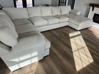 Cream Sofa With Chaise