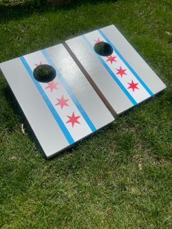 Chicago flag Corn hole boards