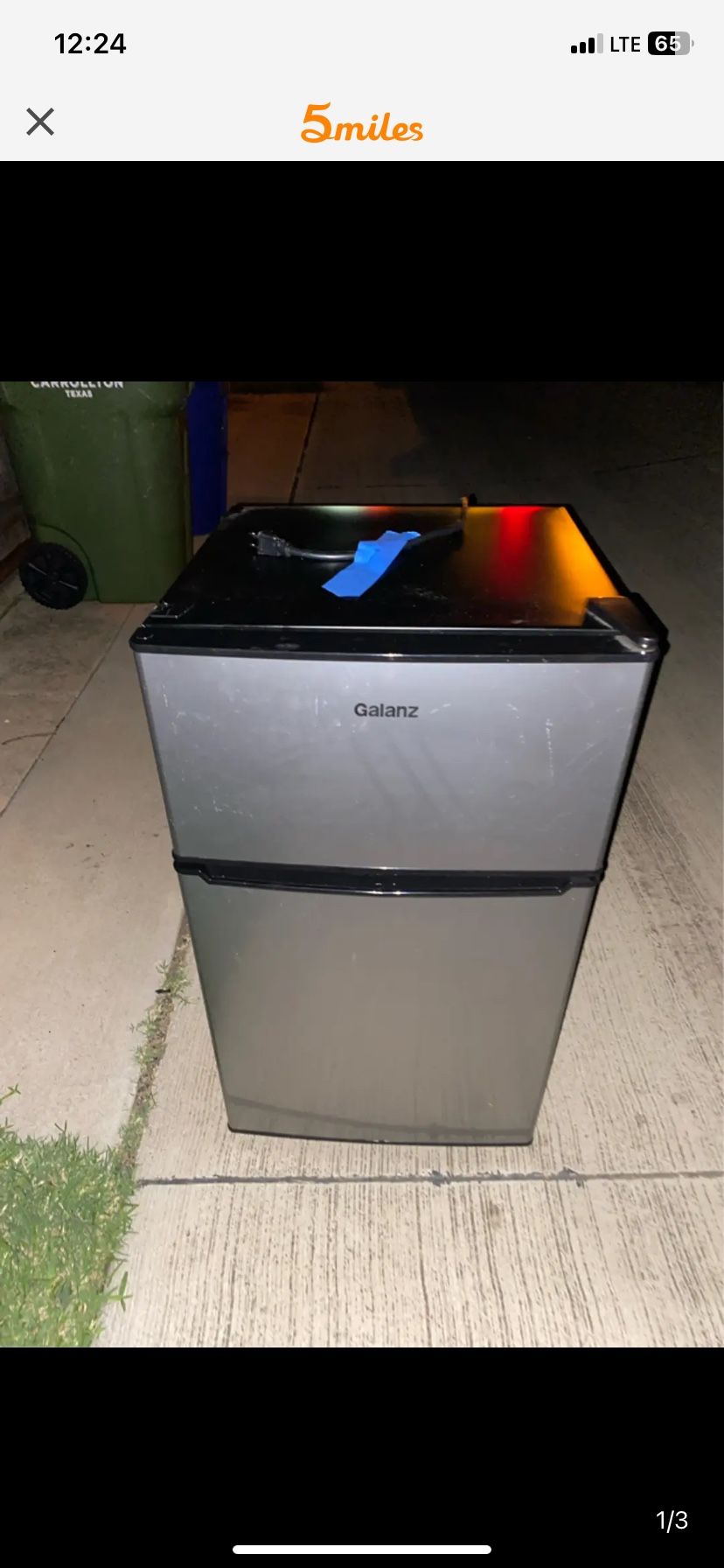 Galanz 3.1 Cu ft Two Door Mini Fridge with Freezer Estar GL31S5E, Stainless