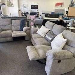 Ashley Reclining Sofa And Loveseat 