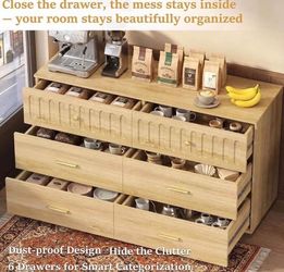 6 Drawer Dressers & Chests of Drawers, Modern Dresser for Bedroom