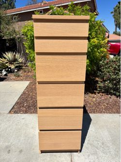 Modern 6 Drawer Dresser Chest of Drawers Vanity Furniture Great Condition