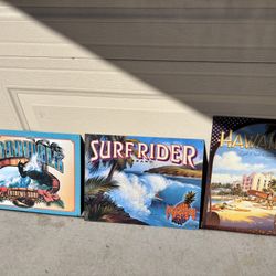 Metal Wall Art- Surfer Theme