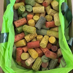 Large Box Of Craft Corks Multi Colored