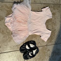 leotard and ballet slippers