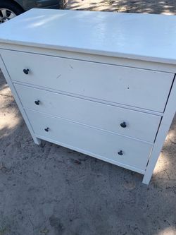 White Three-Drawer Dresser$40 Located Mount Dora Fla 32757