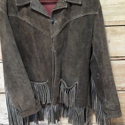 Vintage Suede Fringe Jacket