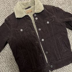 Vintage Fleece Sherpa Lined Corduroy Denim Jacket 