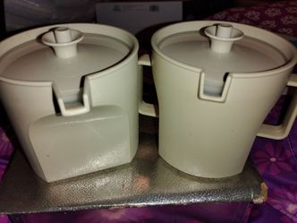 Vintage Tupperware Creamer Pitcher Set of 2