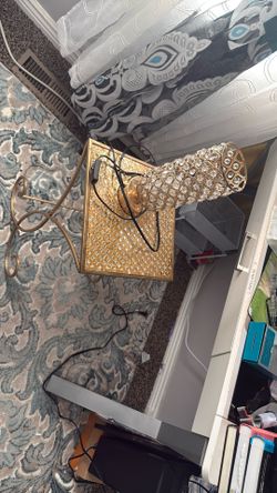 Bed Side Table With Lamp.