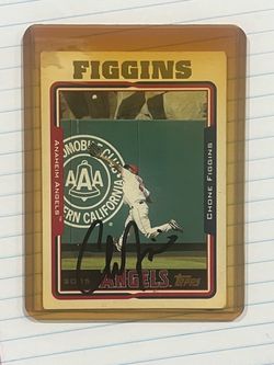 Topps 2005 Chone Figgins #51 Anaheim Angels Autographed Baseball Card