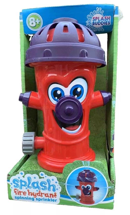 Splash Buddies NEW Fire Hydrant SprinklerYard Water Sprinkler Summer Outdoor Toy