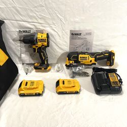 Brand New Dewalt 20V Brushless osculating Multitool, Drill Driver Tool Set. Comes With Batteries, Charger, And Tool Bag.
