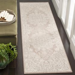 2'3" x 8', Beige & Cream, Vintage Distressed Design rug 