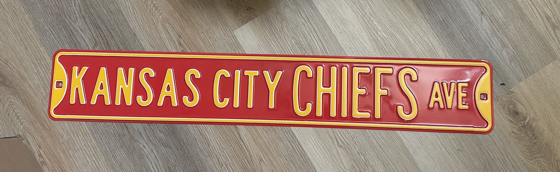 KC Chiefs brand new metal sign 6”x36”