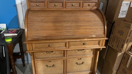 Vintage Roll-Top Desk