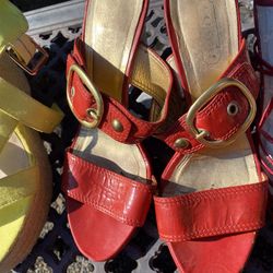 Red coach Heels Size 9