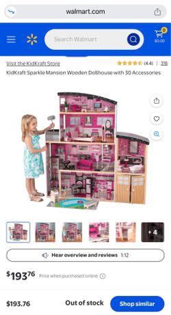 KidKraft Sparkle Mansion Wooden Dollhouse with 30 Accessories