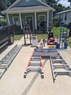 I have all these things for sale self-propelled lawn mower ladders an organ weed eater blower