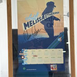 Melissa Etheridge Signed Poster Glass Framed double sided.