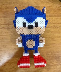 3d Perler bead Sonic