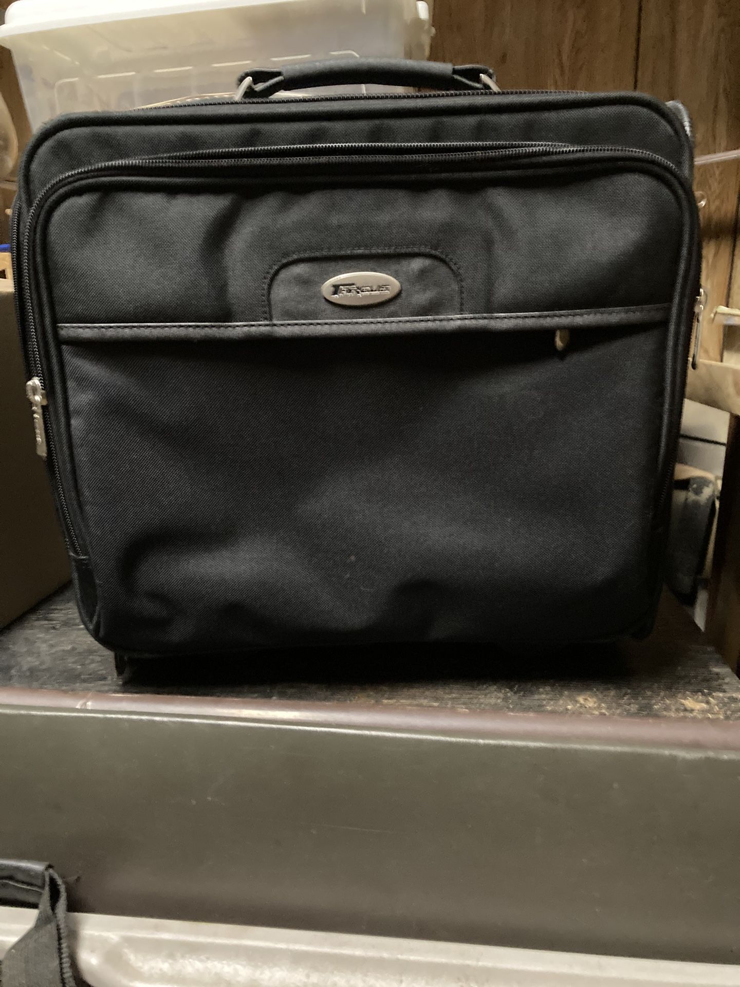 Tarsus Rolling Laptop Bag Black Canvas 15” Vertical Model OCN700