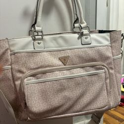 Pink Guess Diaper Bag