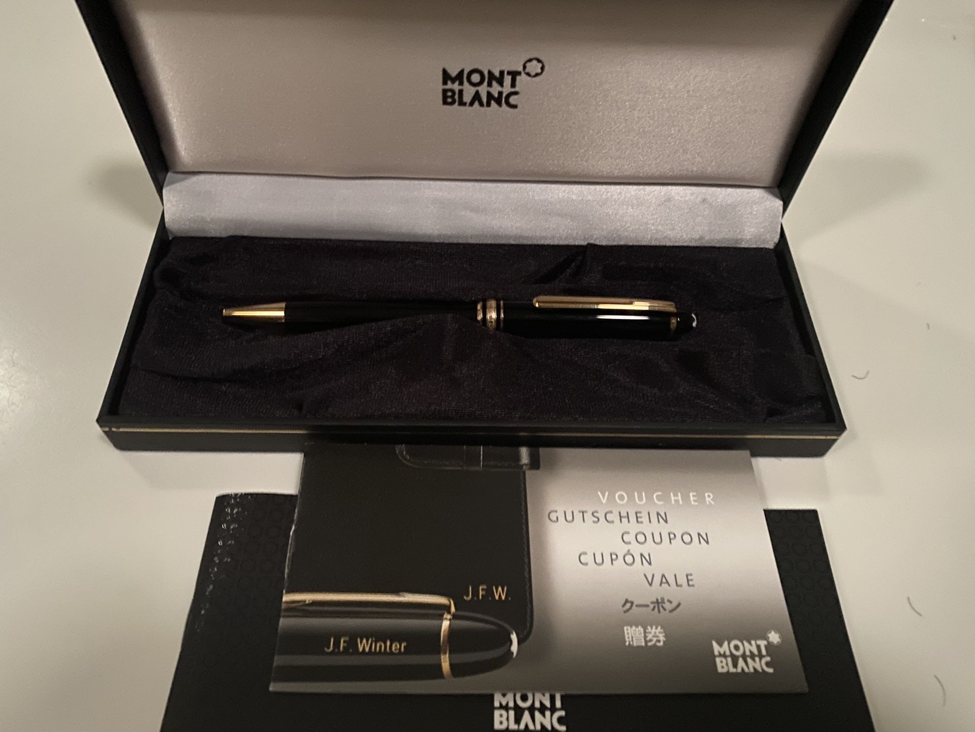 Montblanc Meisterstuck Gold—Coated Authentic Ballpoint Pen