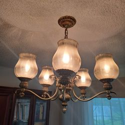 Vintage Brass Chandelier