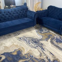 Velvet Sofa Set 