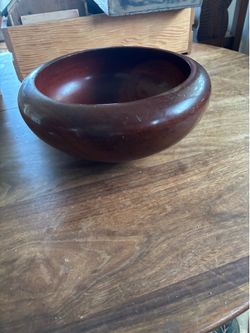 Mid-Century Wooden Bowl