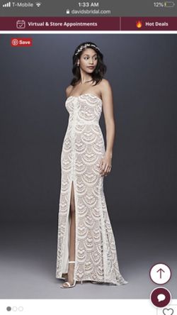 Lace wedding dress (David’s bridal)
