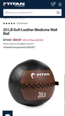 Titan 20LB Soft Leather Medicine Ball