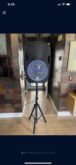 Alphasonik AKDJ115BAT 15" 1500 Watt Amplified Portable Rechargeable Battery Pro DJ ALPHABASS