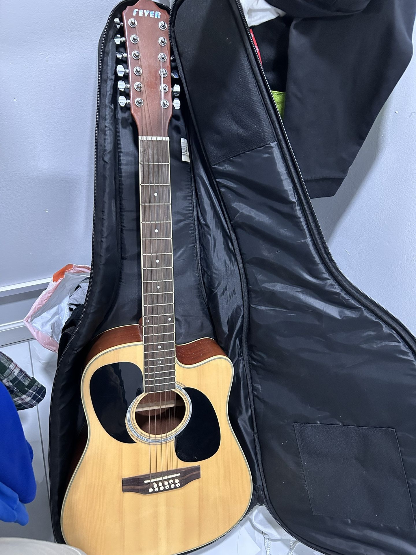 12 String Acoustic/electric Guitar (with Case)