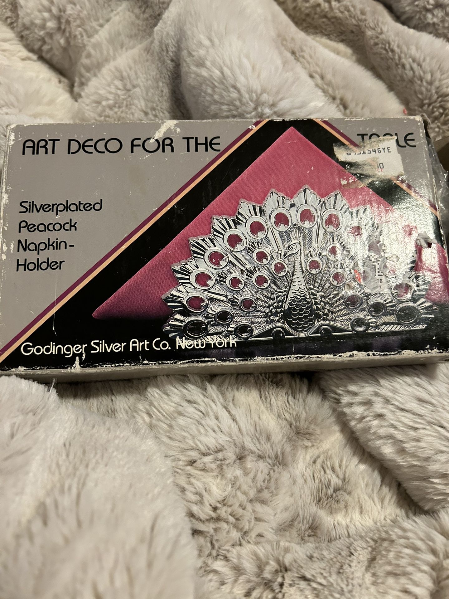 Silver plated Peacock Napkin Holder